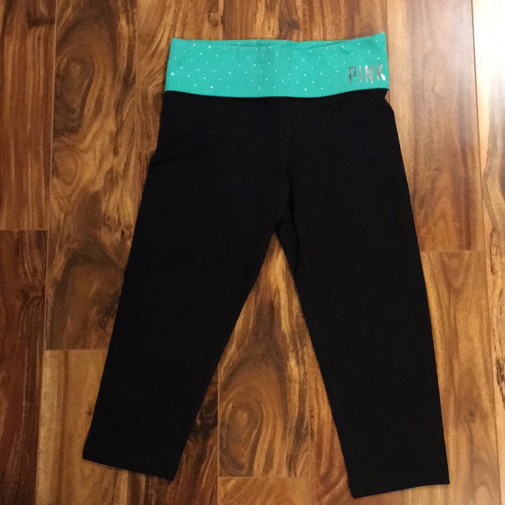 Pink yoga pants.